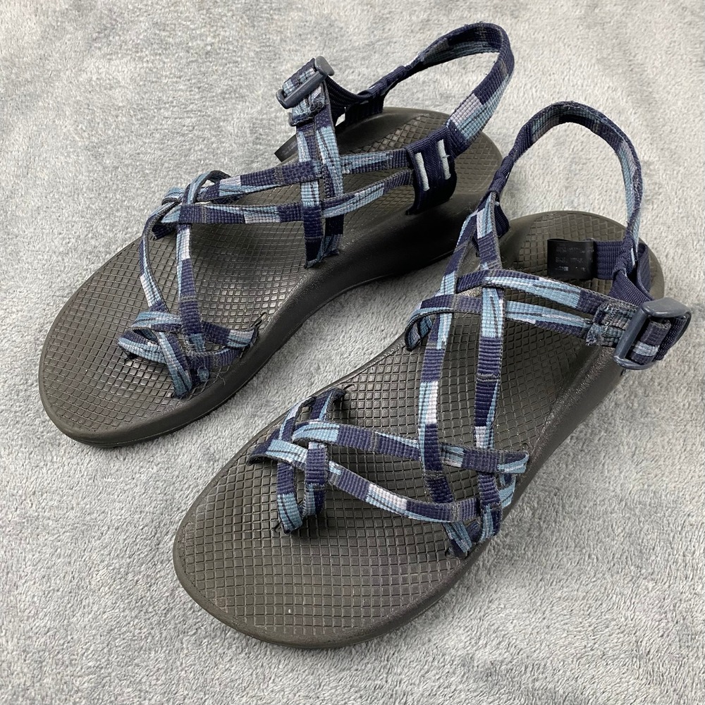 Chaco Womens Size 10 Z/Cloud 2 Sandals Blue Strappy Toe Loop Hiking Shoes